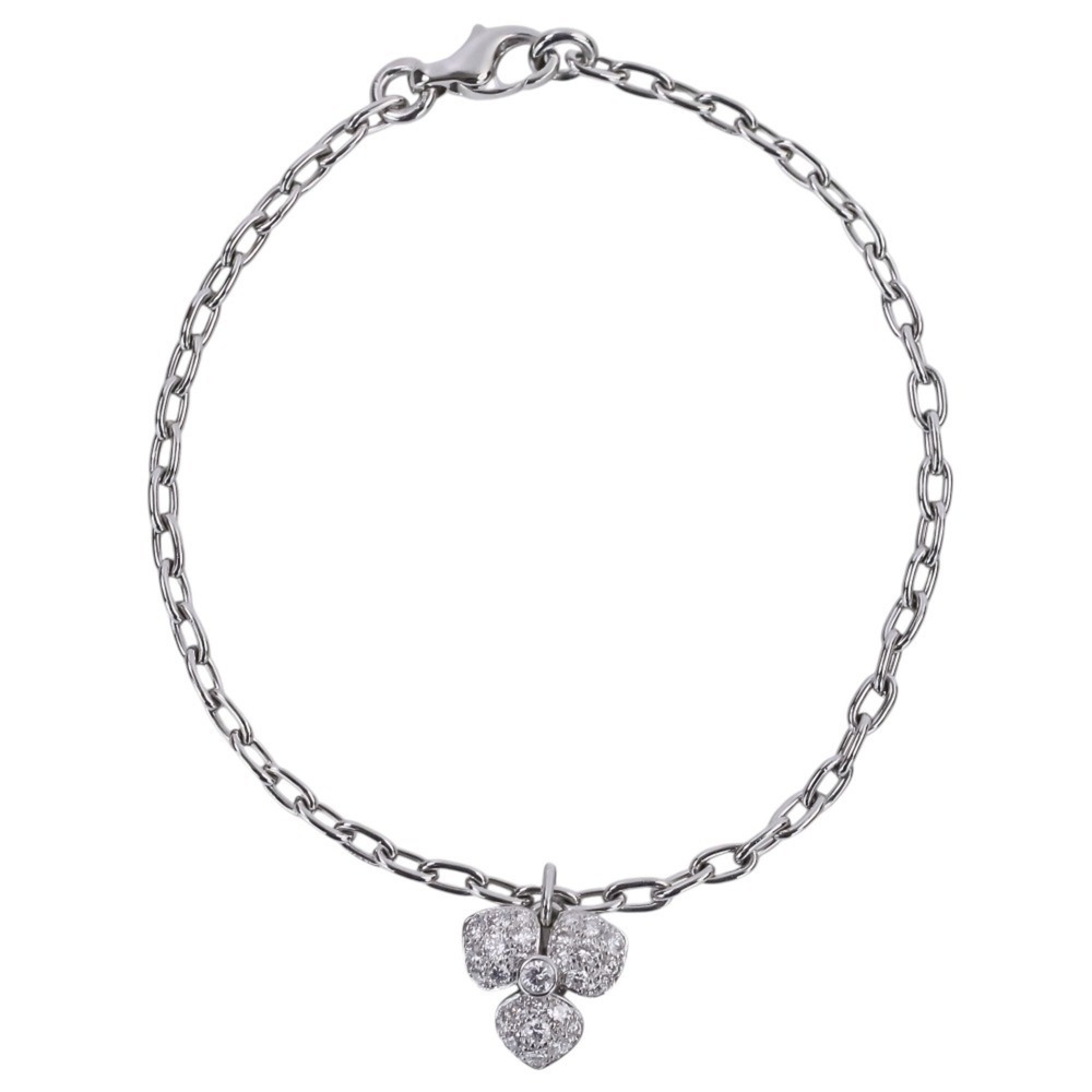 TIFFANY&Co. Tiffany & Co. Pt950 Petal Bracelet, Silver Color, Women's